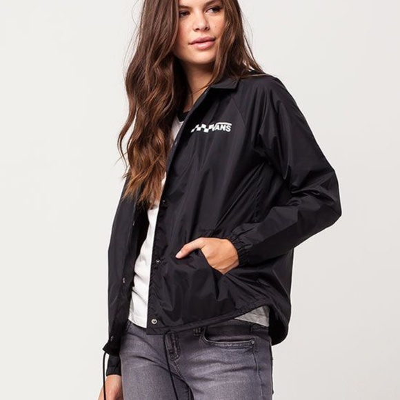 Vans Jackets & Coats | Vans Thanks Coach Black Jacket Size Xs | Poshmark